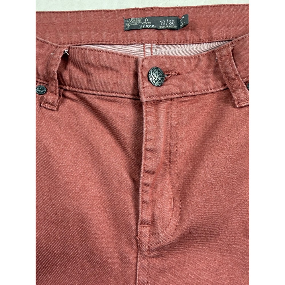 Prana Kara Straight Leg Organic Cotton Blend Pants Rose Terracotta Size 10/30